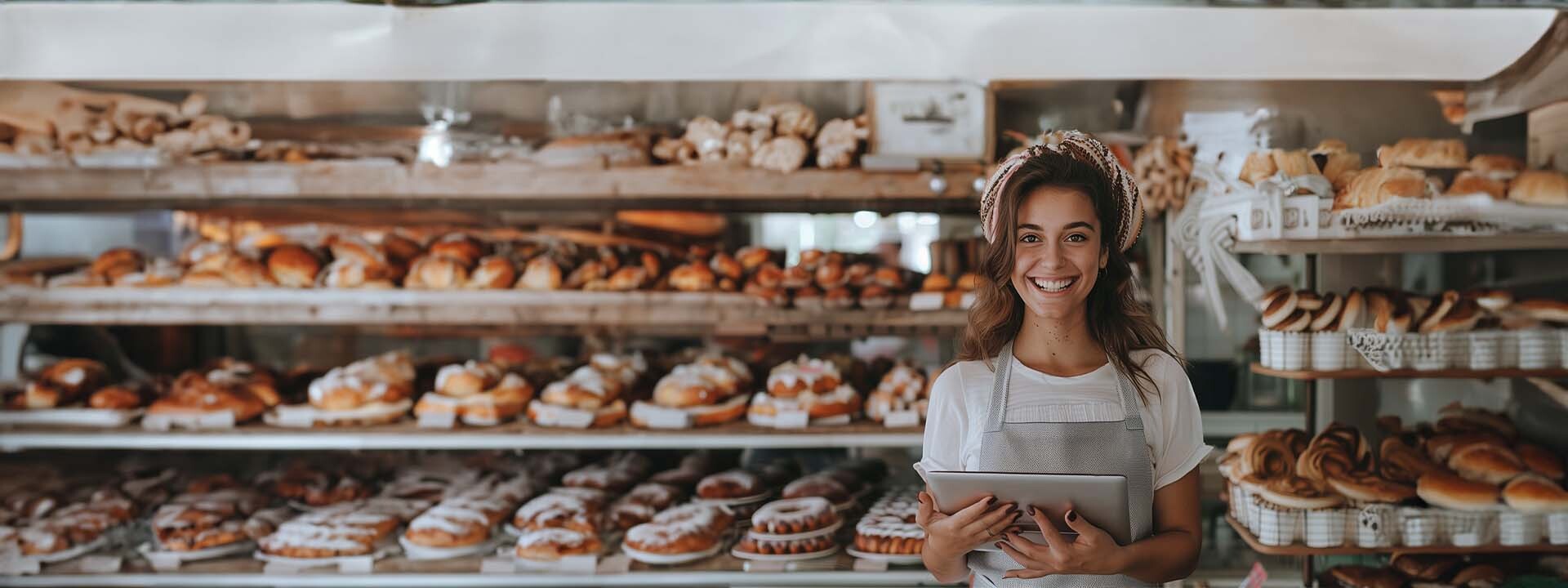 girl in bakery