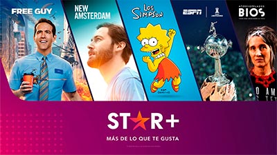 Películas y series destacadas + logo de Star+