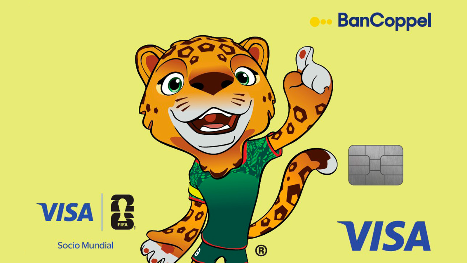 Visa y Bancoppel y el leopardo mascota